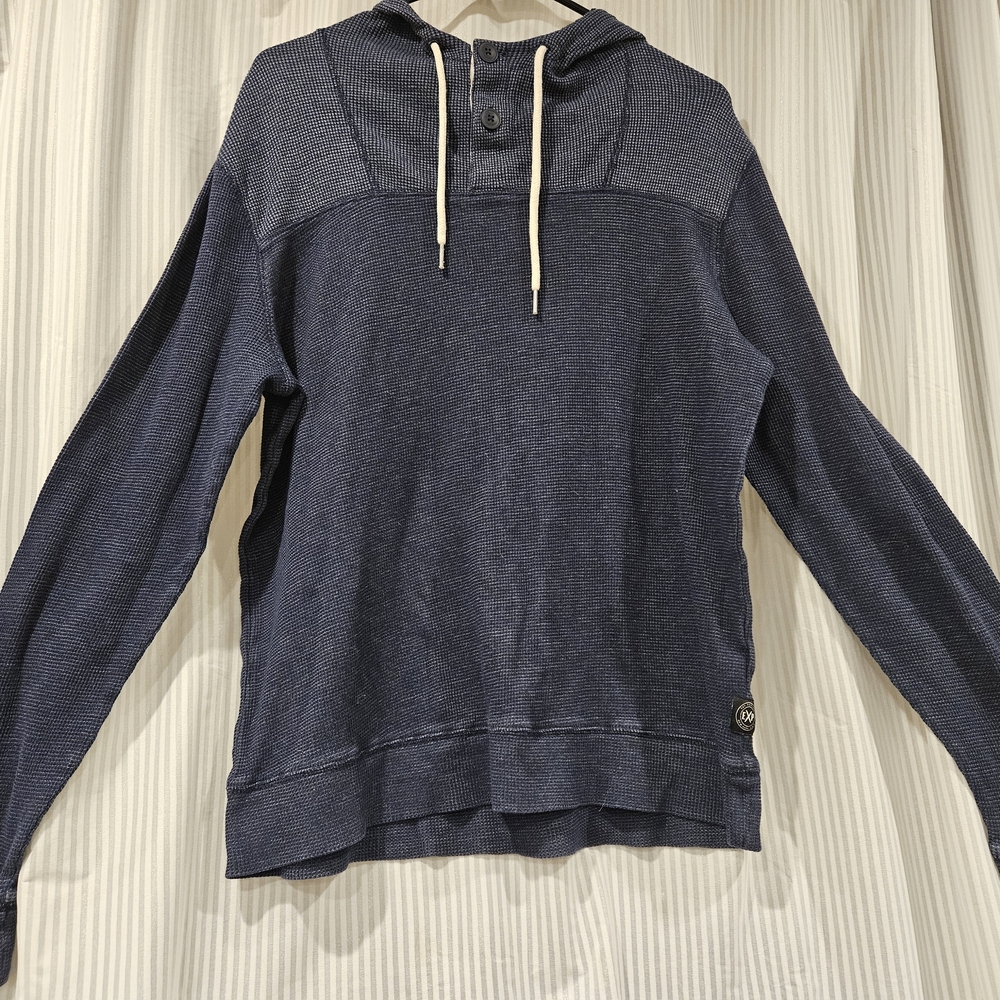 Express Navy Blue Men's Henley Sweater